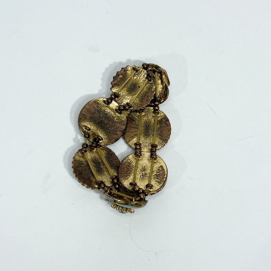 Vintage bracciale gemme verdi 1970s