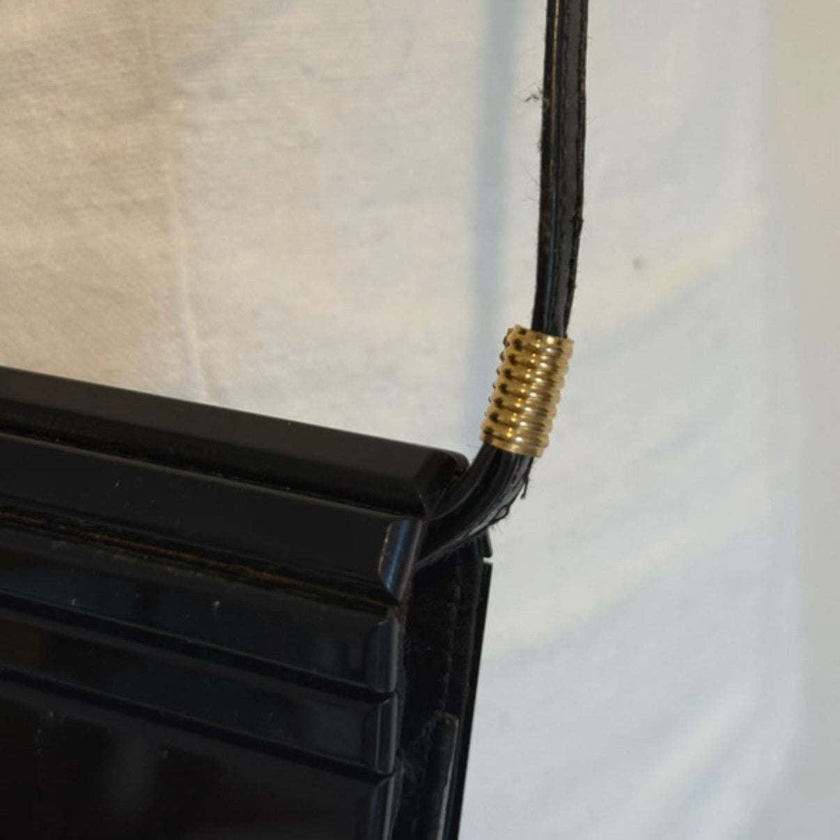 Borsetta anni '80 rigida nera