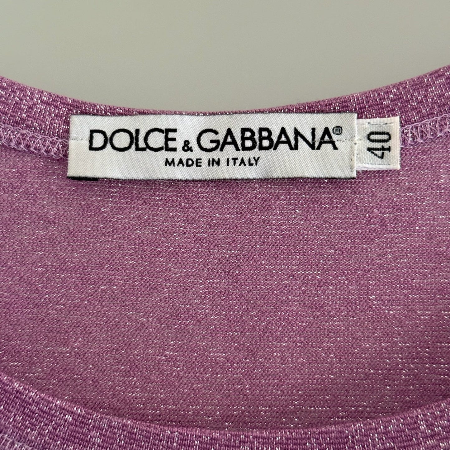 Canotta Dolce & Gabbana lilla y2k