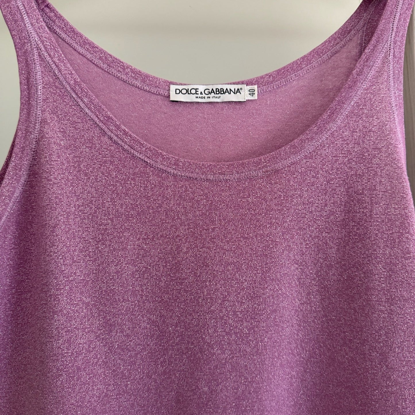 Canotta Dolce & Gabbana lilla y2k