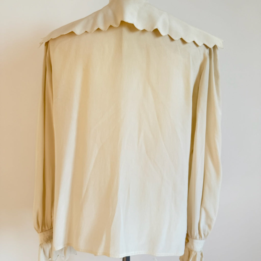 Camicia vintage in seta anni 60 ricamo a mano