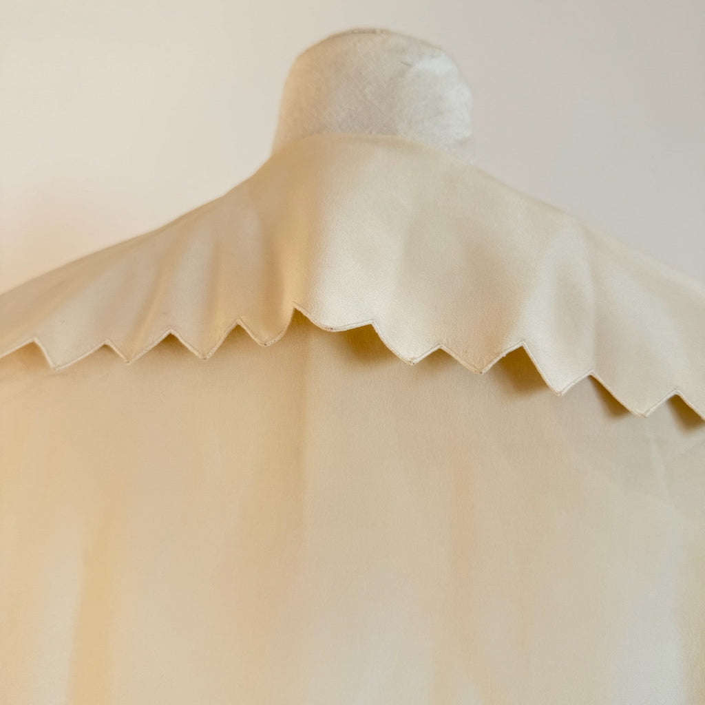 Camicia vintage in seta anni 60 ricamo a mano