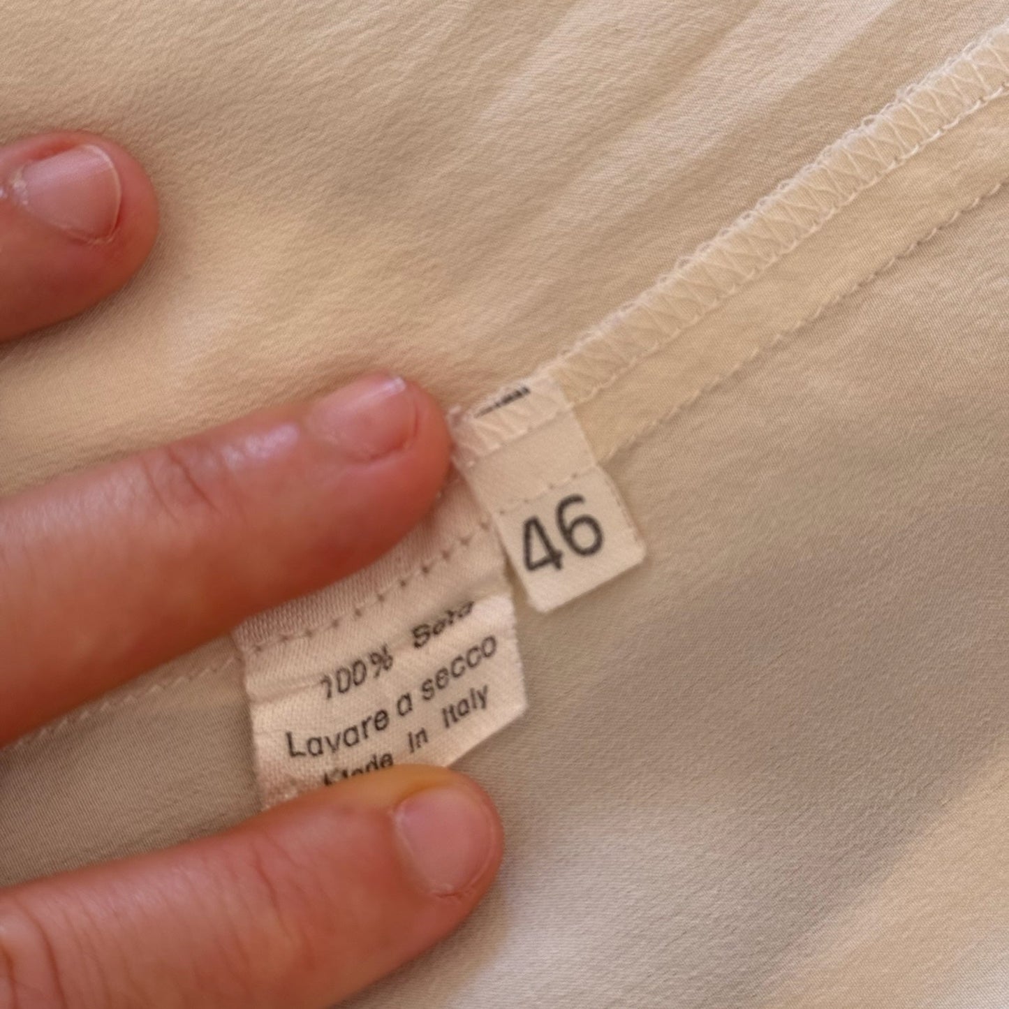 Camicia vintage in seta anni 60 ricamo a mano