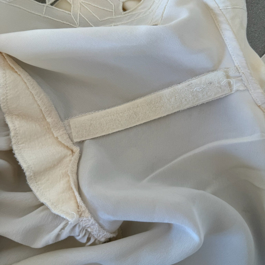 Camicia vintage in seta anni 60 ricamo a mano