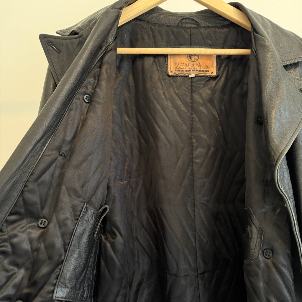 Giacca in pelle Zeman 1980s