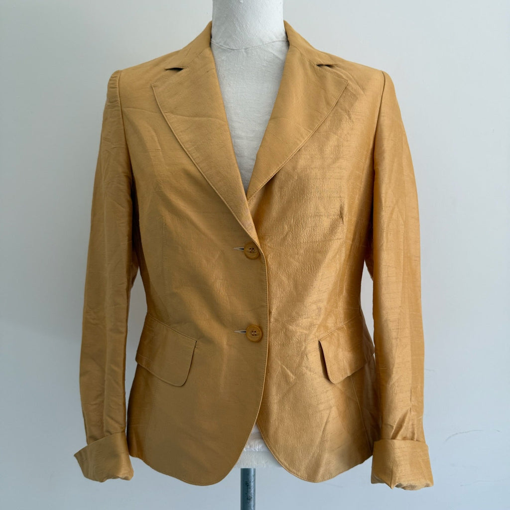 Giacca vintage pura seta arancione anni 90