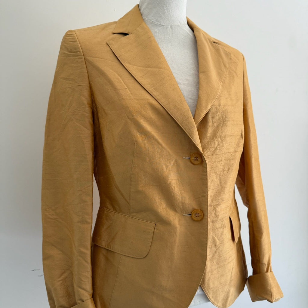 Giacca vintage pura seta arancione anni 90