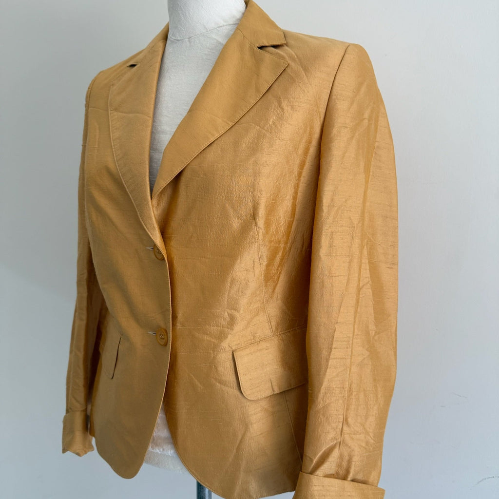 Giacca vintage pura seta arancione anni 90