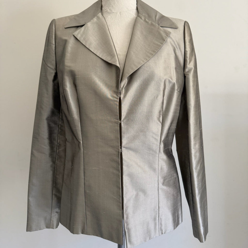 Giacca silver in pura seta anni 2000