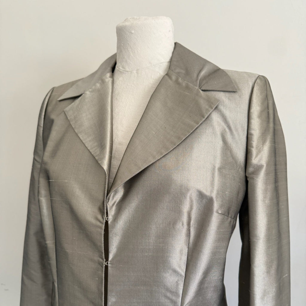 Giacca silver in pura seta anni 2000