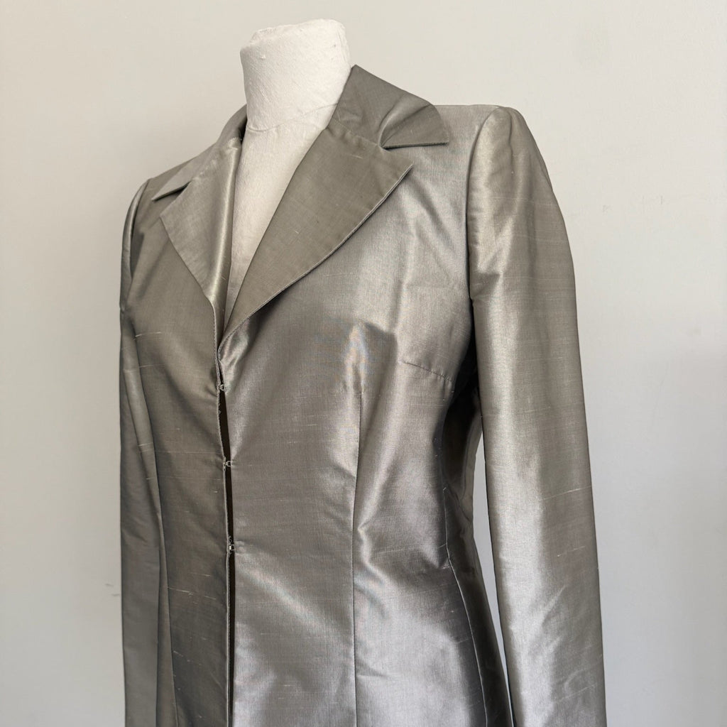 Giacca silver in pura seta anni 2000