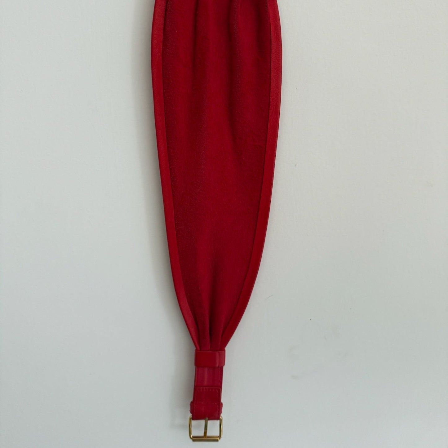 Cintura Gucci in pelle rossa vintage 1990s