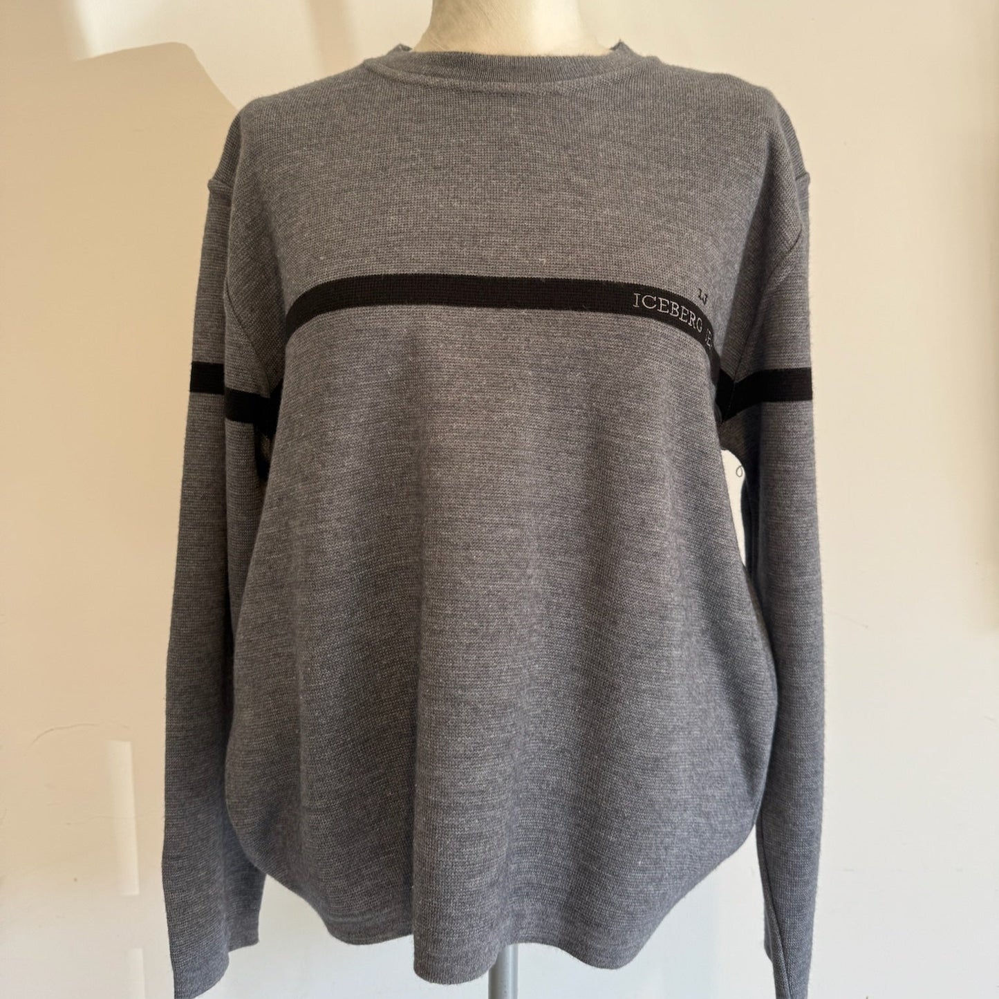 Maglione Iceberg Jeans grigio y2k