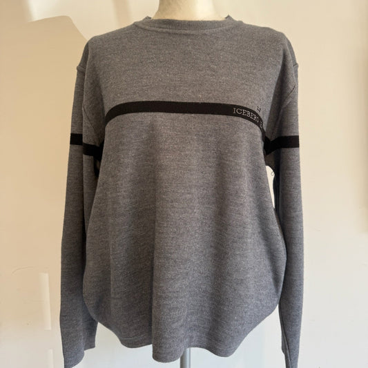 Maglione Iceberg Jeans grigio y2k