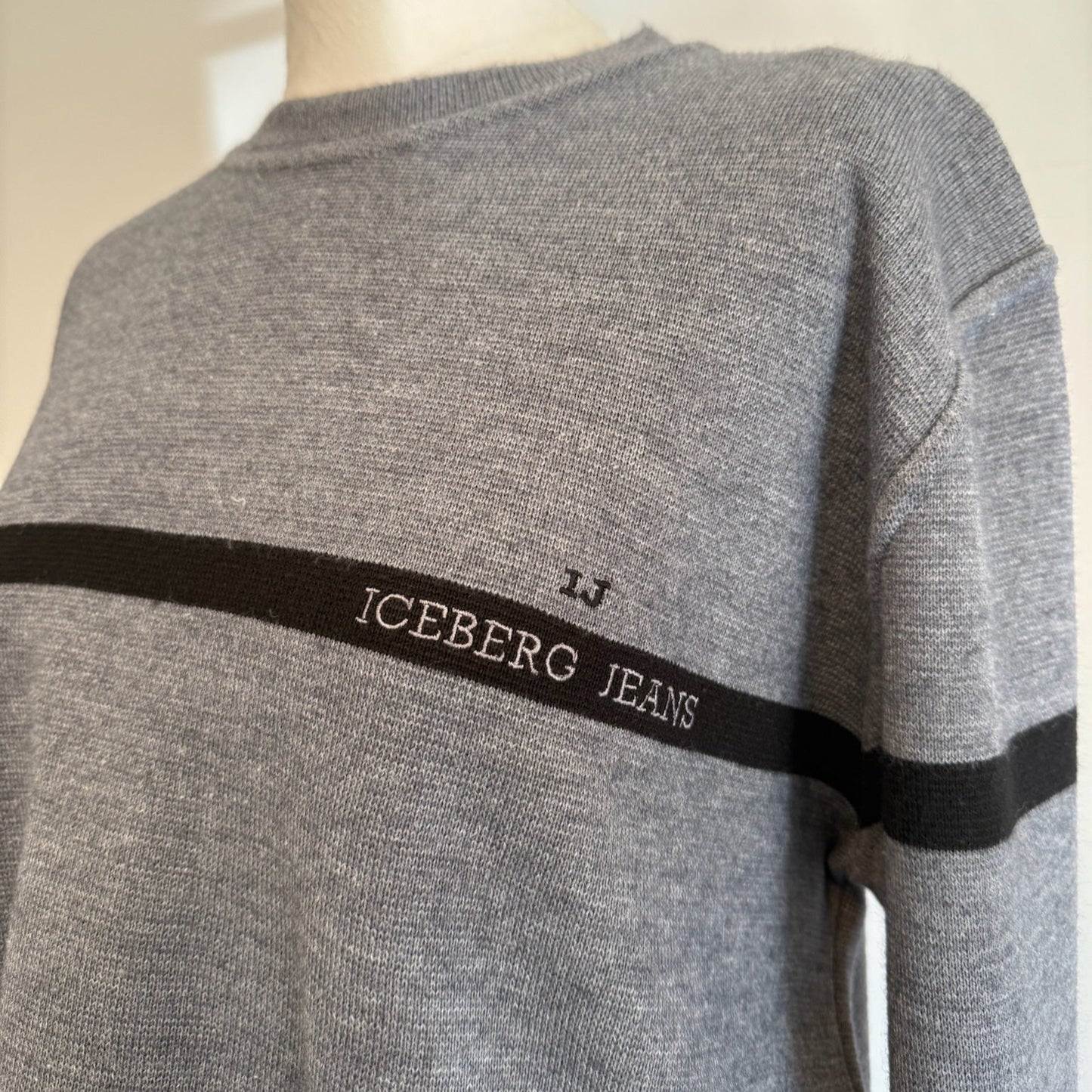 Maglione Iceberg Jeans grigio y2k