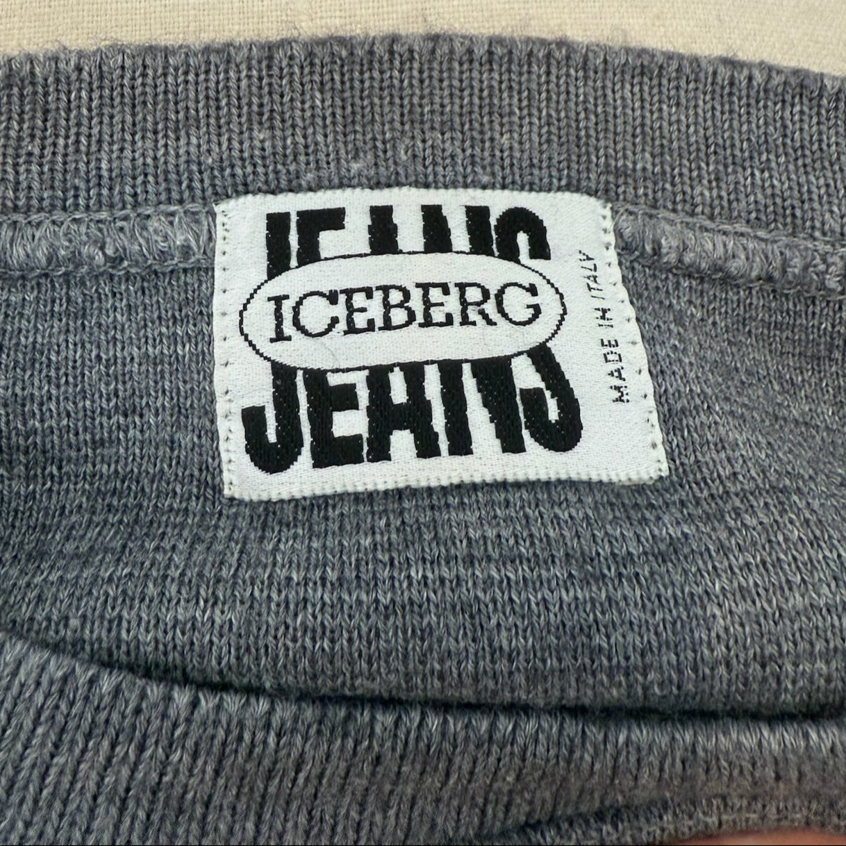 Maglione Iceberg Jeans grigio y2k
