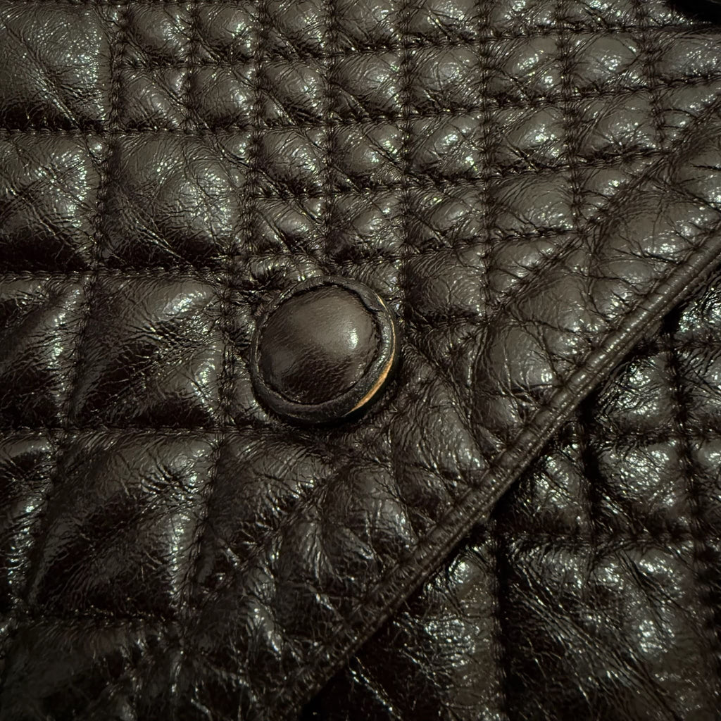 Giacca Gallotti in pelle viola 2000s