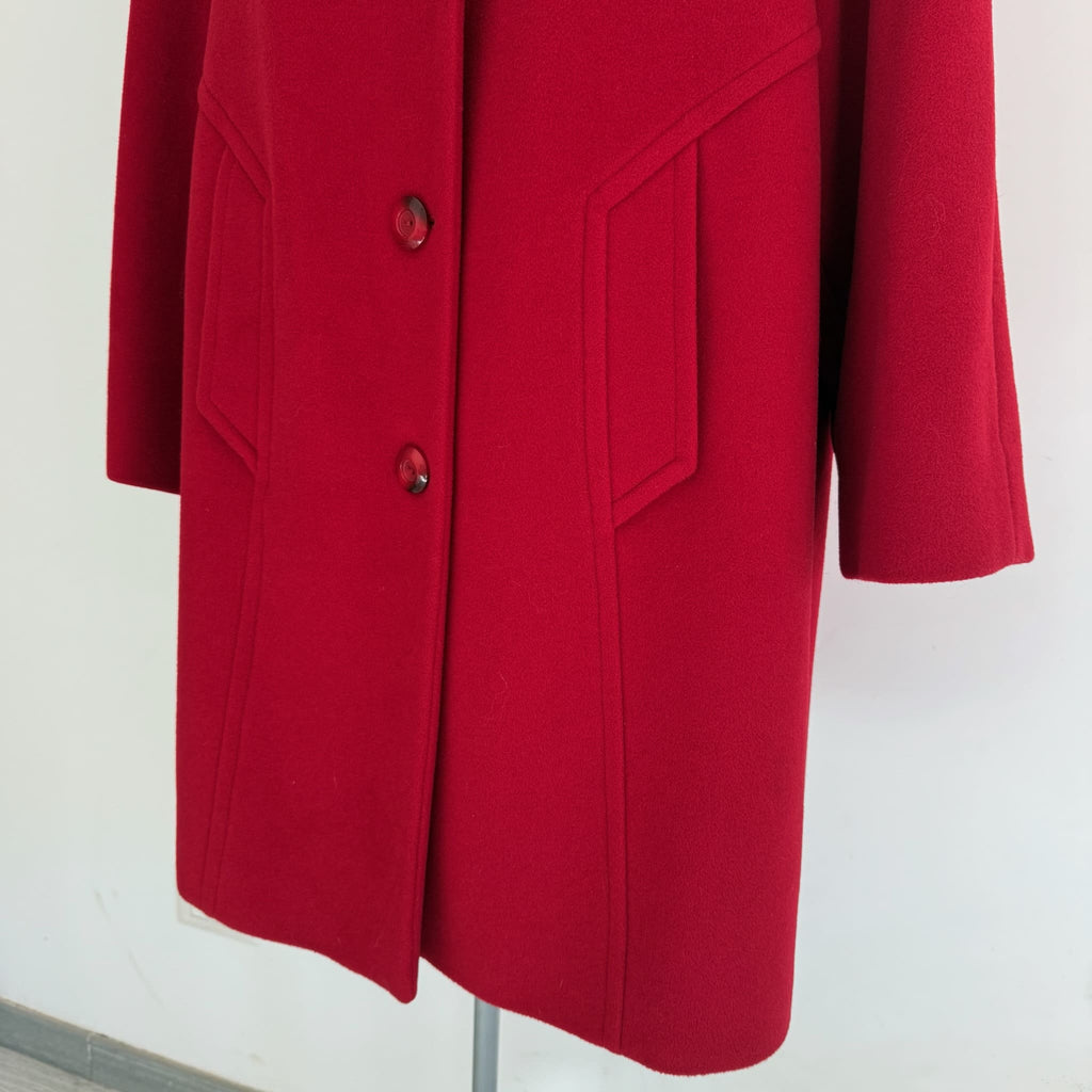 Luisa Spagnoli red coat lana e mohair 1980