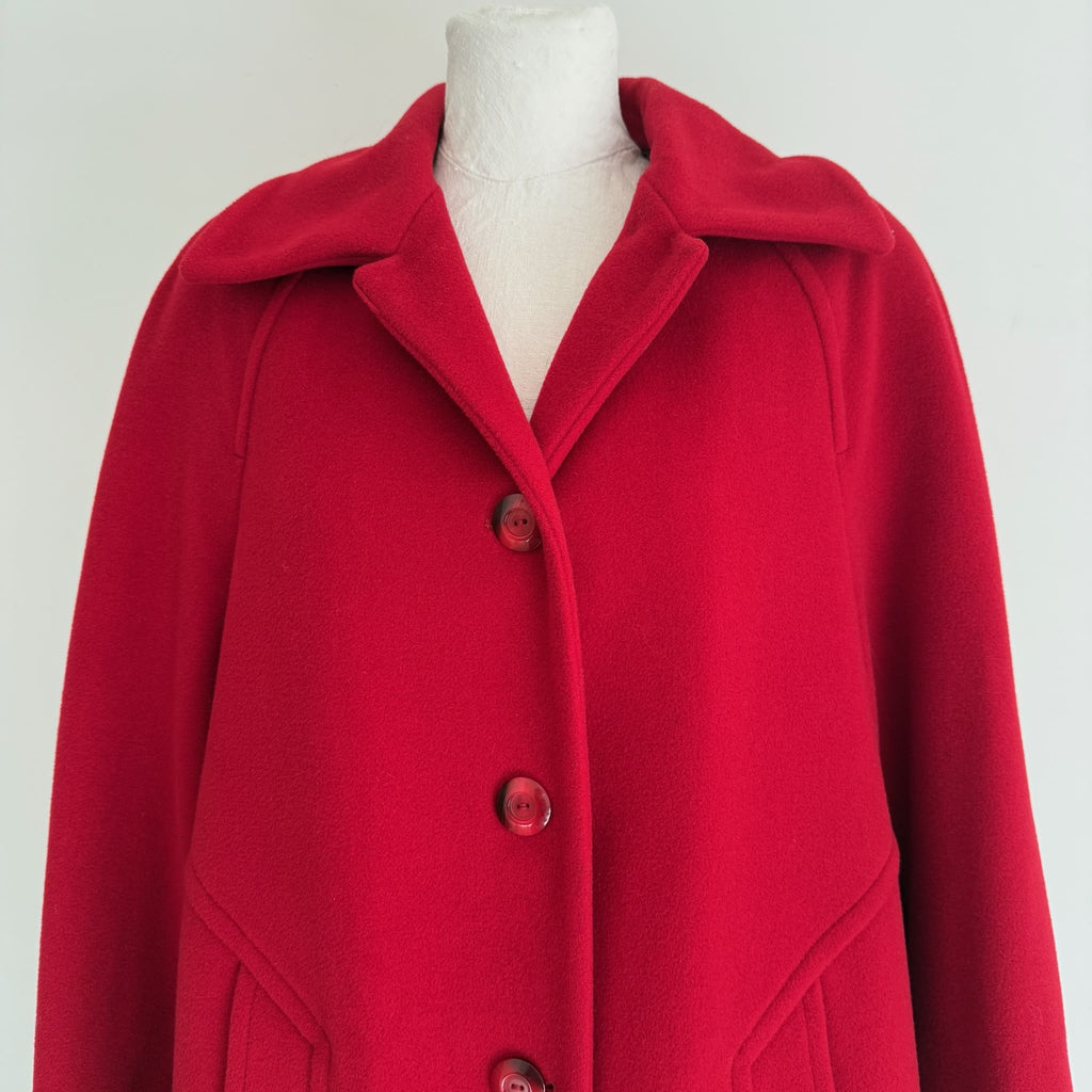 Luisa Spagnoli red coat lana e mohair 1980