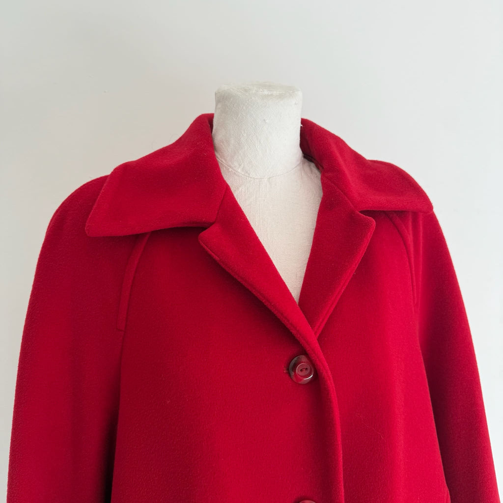 Luisa Spagnoli red coat lana e mohair 1980
