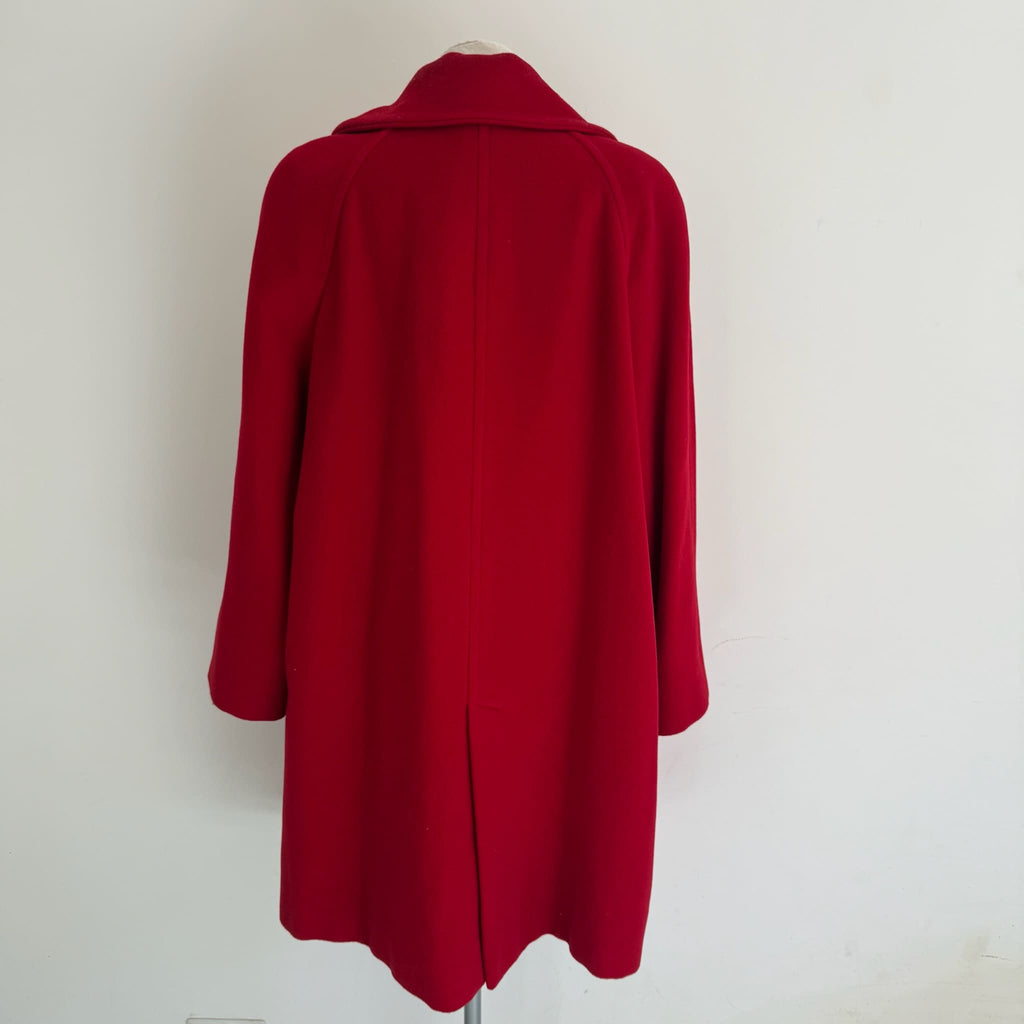 Luisa Spagnoli red coat lana e mohair 1980