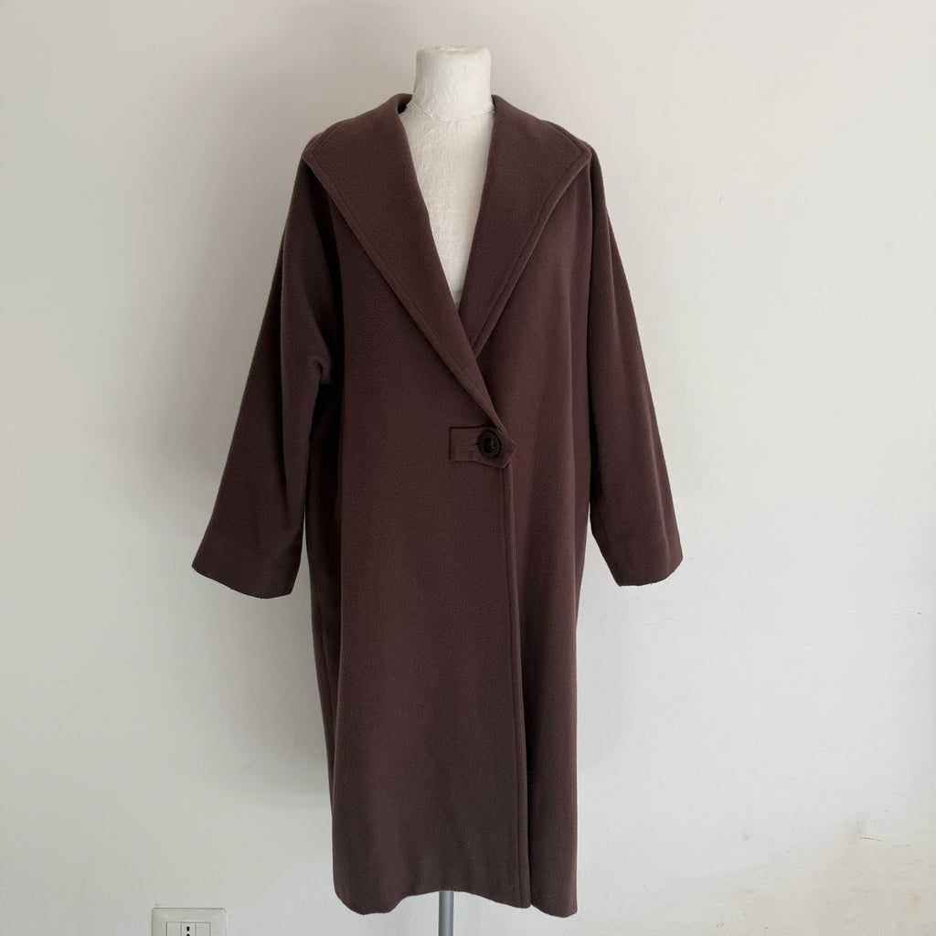 Vintage cappotto marrone misto lana