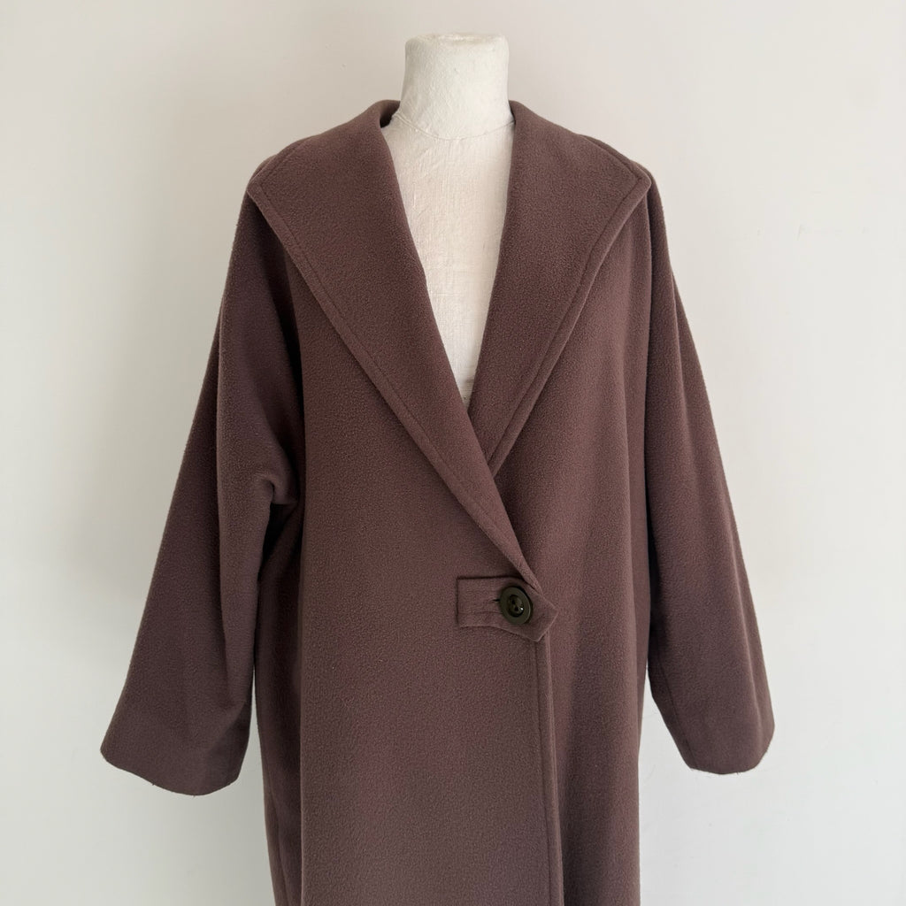 Vintage cappotto marrone misto lana
