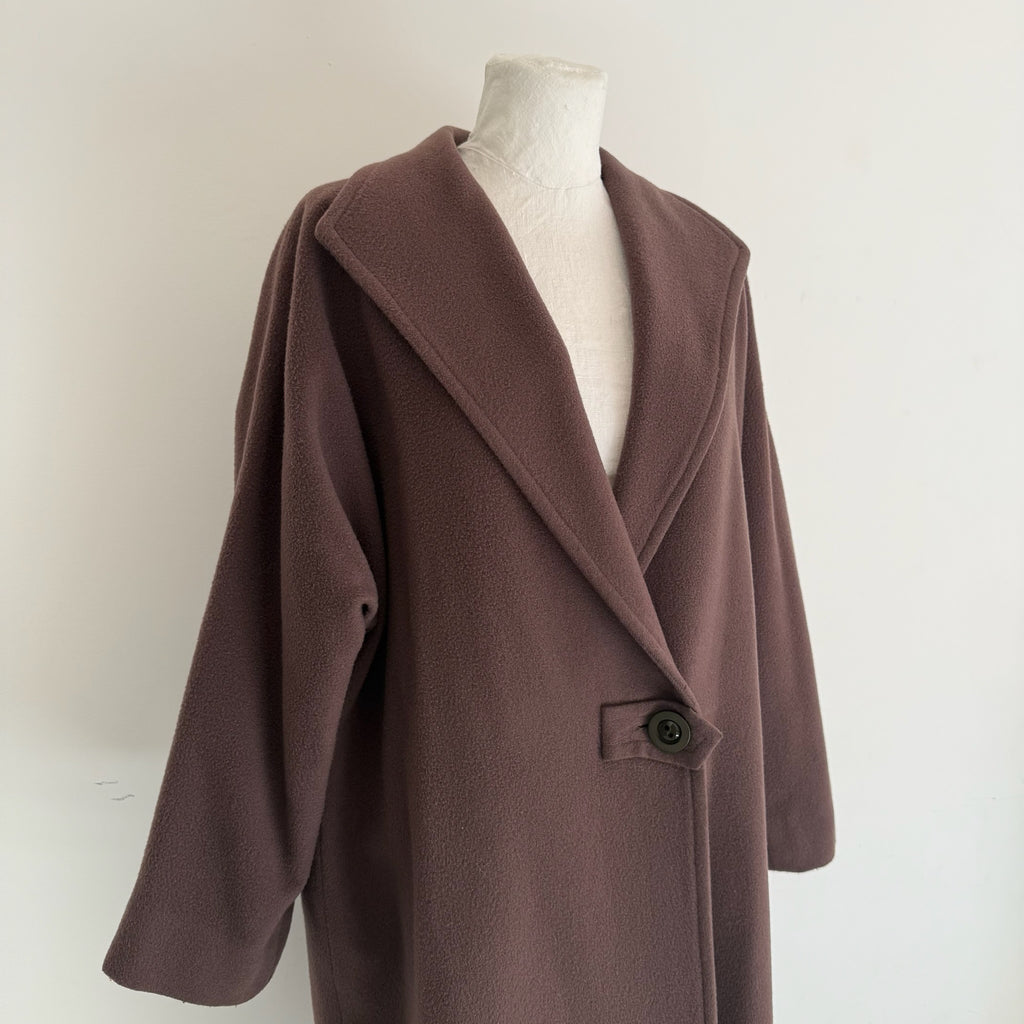 Vintage cappotto marrone misto lana