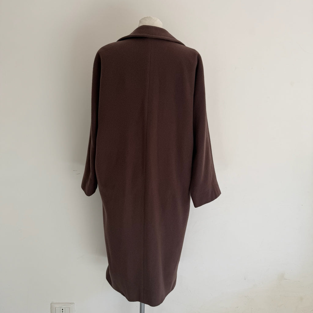 Vintage cappotto marrone misto lana