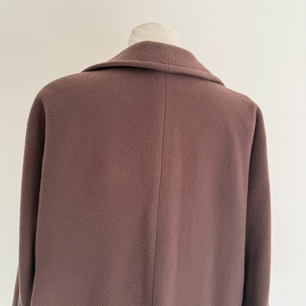 Vintage cappotto marrone misto lana