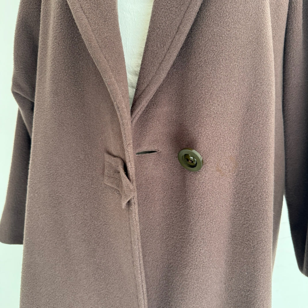 Vintage cappotto marrone misto lana