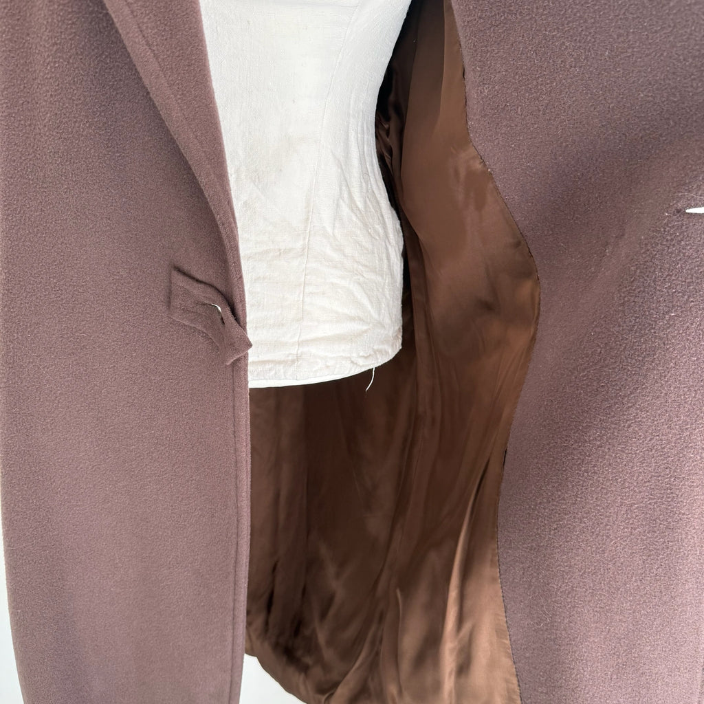 Vintage cappotto marrone misto lana