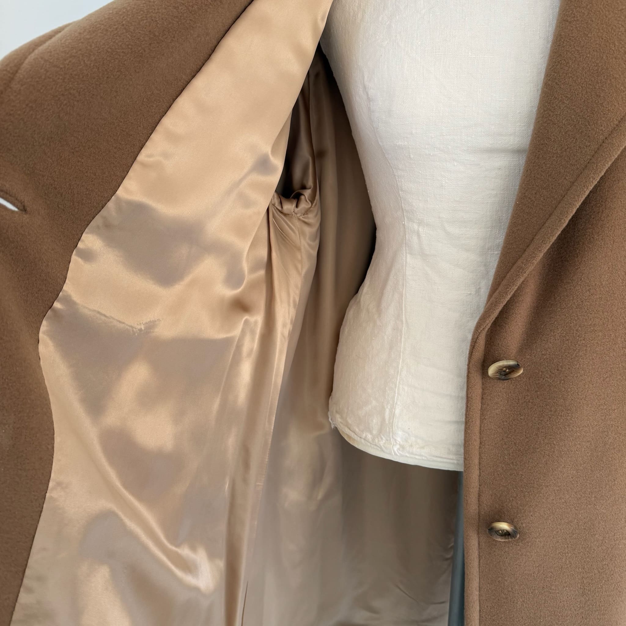 Cappotto cammello in lana vintage