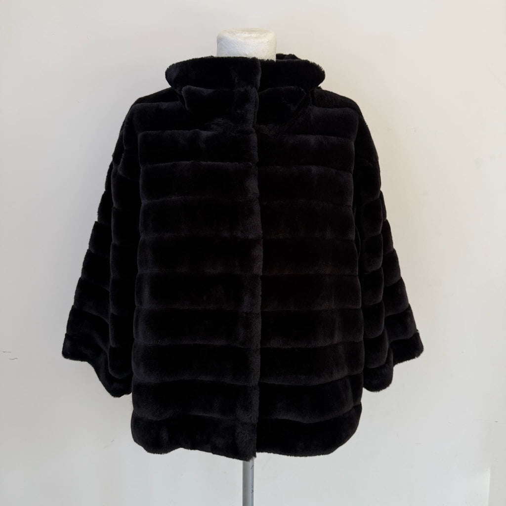 Eco pelliccia corta nera