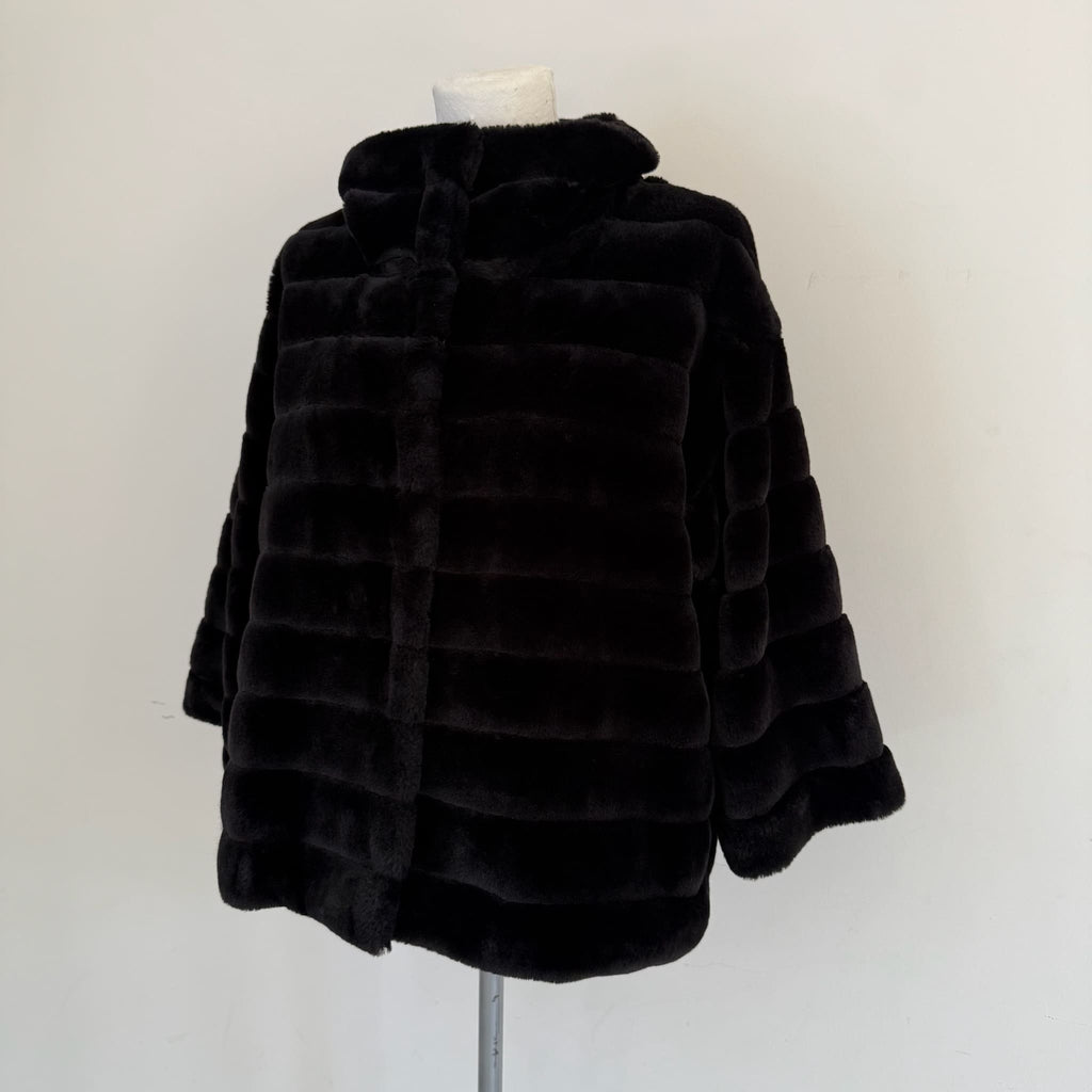 Eco pelliccia corta nera