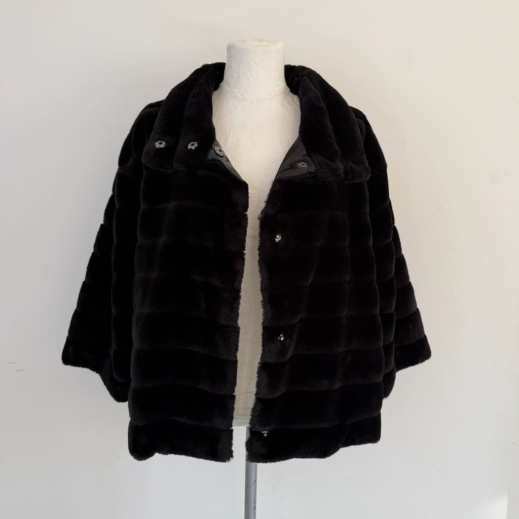 Eco pelliccia corta nera