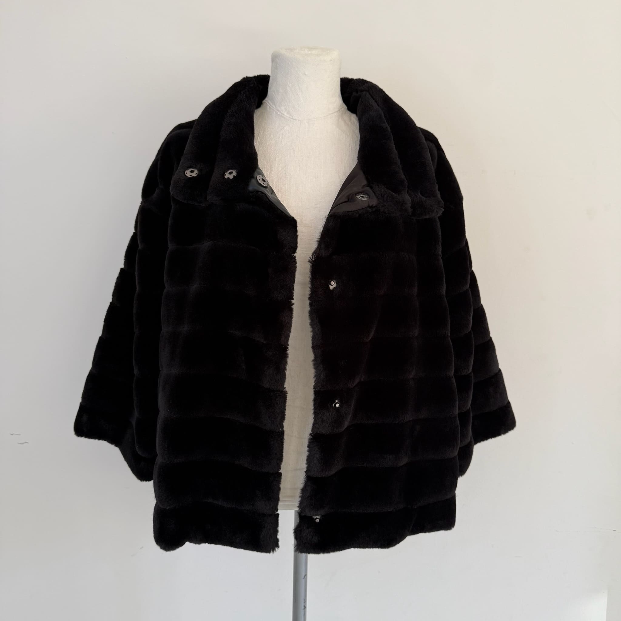 Eco pelliccia corta nera