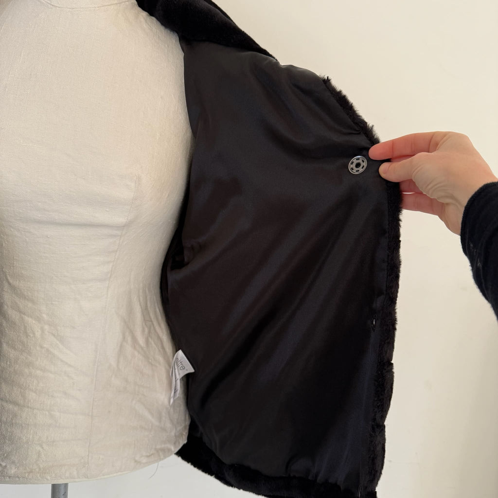 Eco pelliccia corta nera