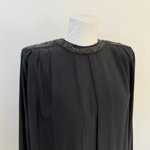 Blusa seta Baloon perline vintage