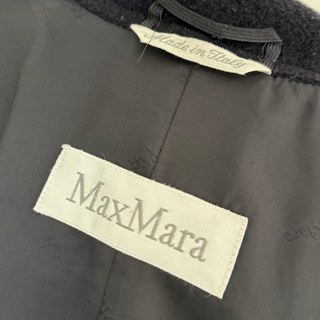 Max Mara Cappotto blu lana vergine e cashmere