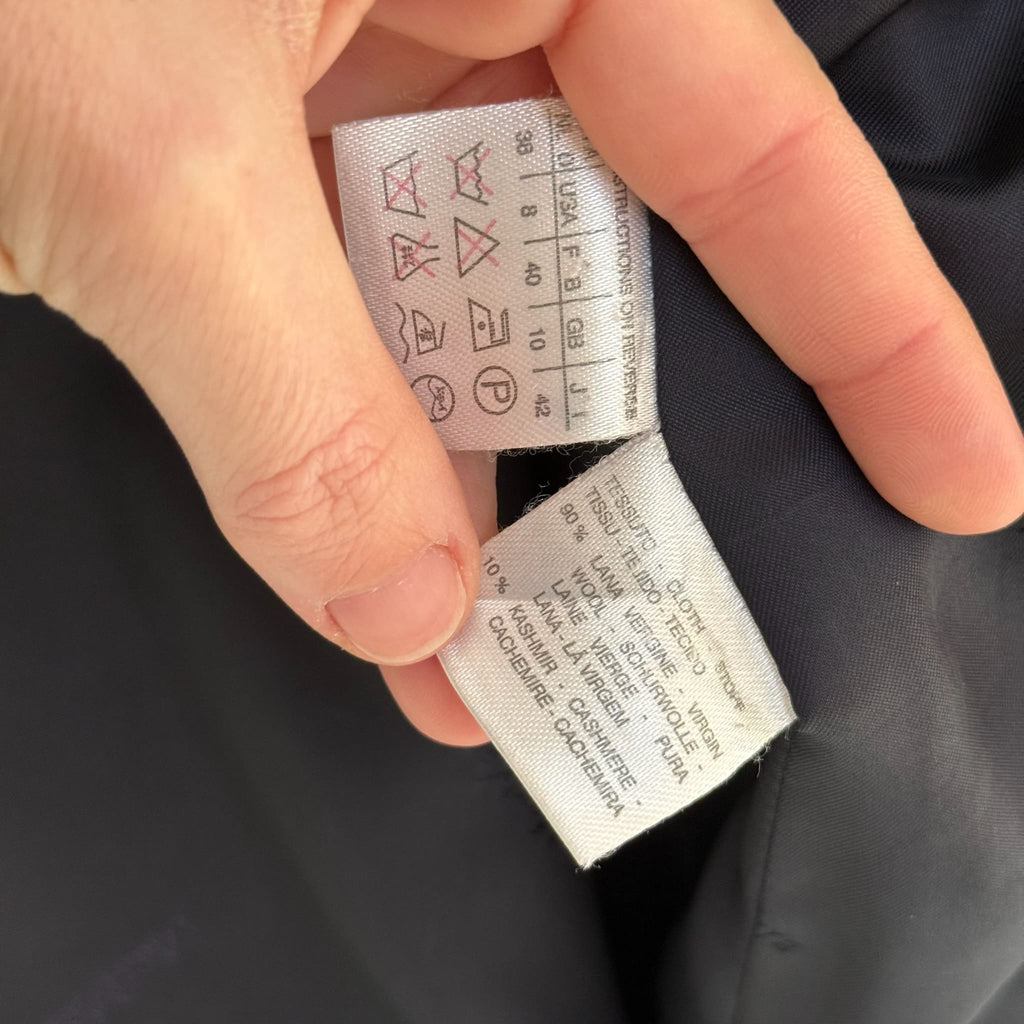 Max Mara Cappotto blu lana vergine e cashmere