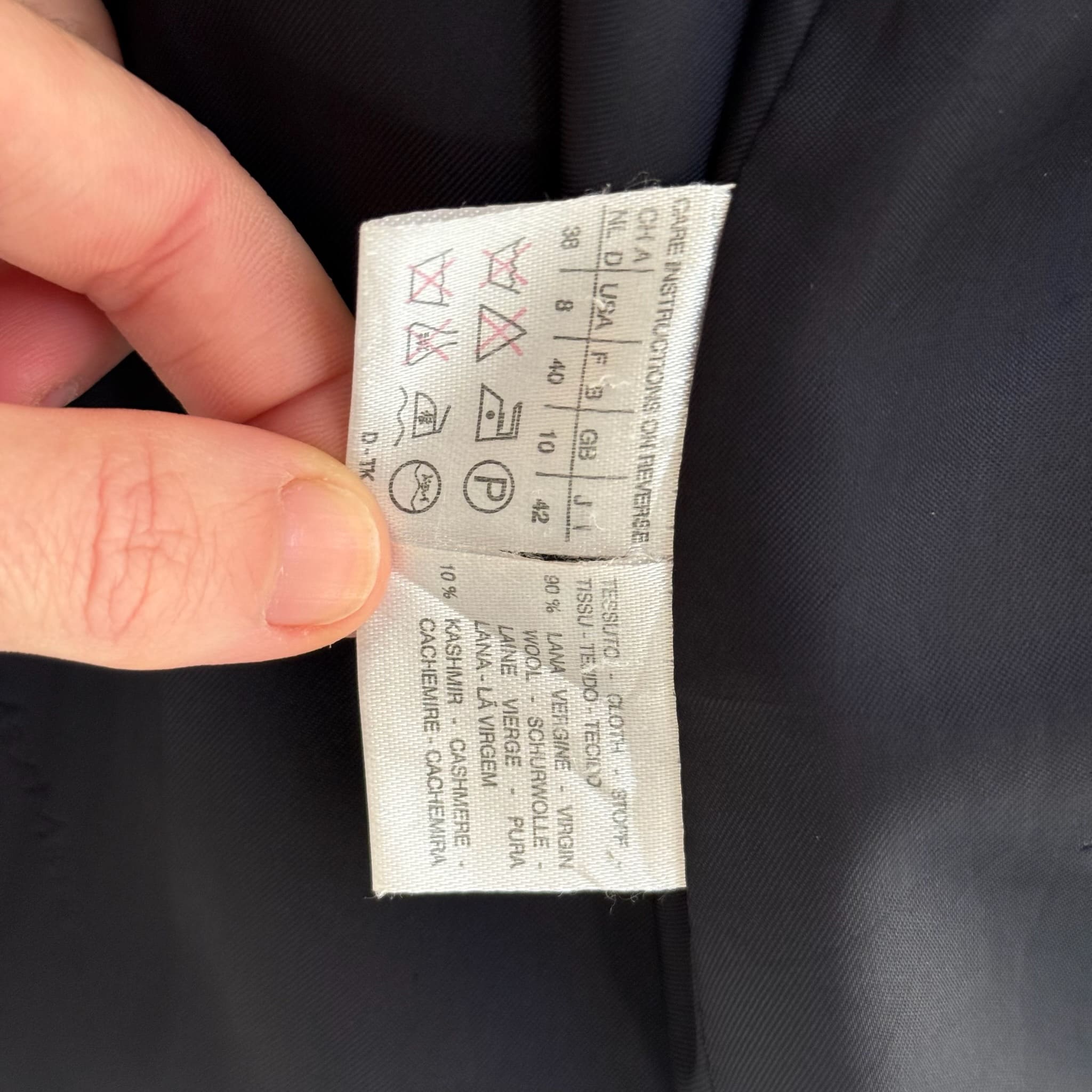 Max Mara Cappotto blu lana vergine e cashmere