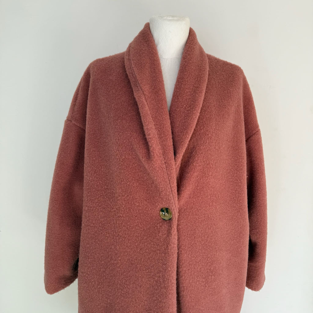 Cappotto Teddy rosa antico