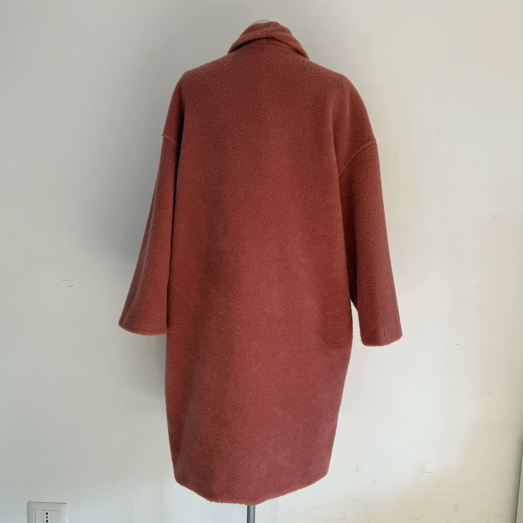 Cappotto Teddy rosa antico