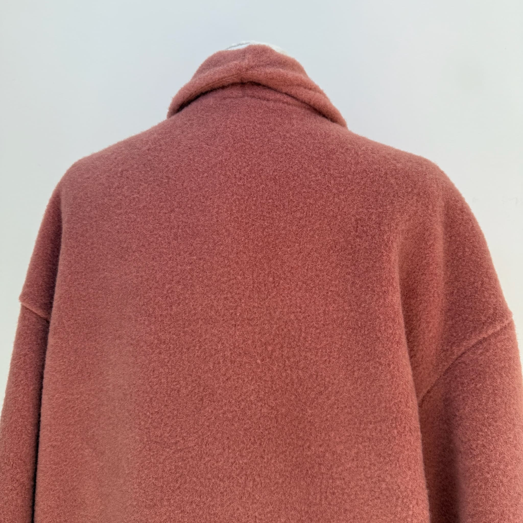 Cappotto Teddy rosa antico