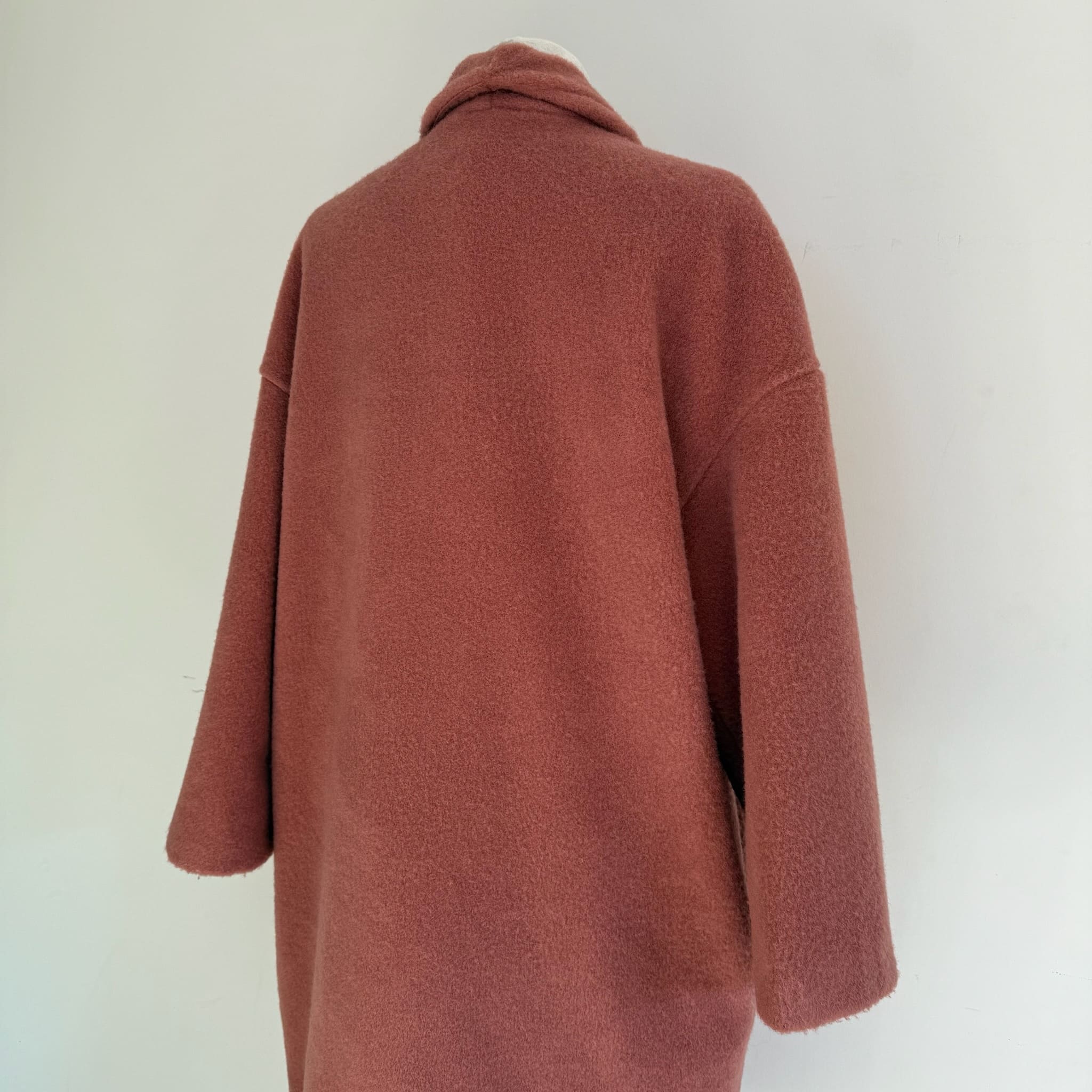 Cappotto Teddy rosa antico