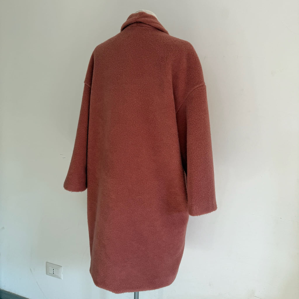 Cappotto Teddy rosa antico