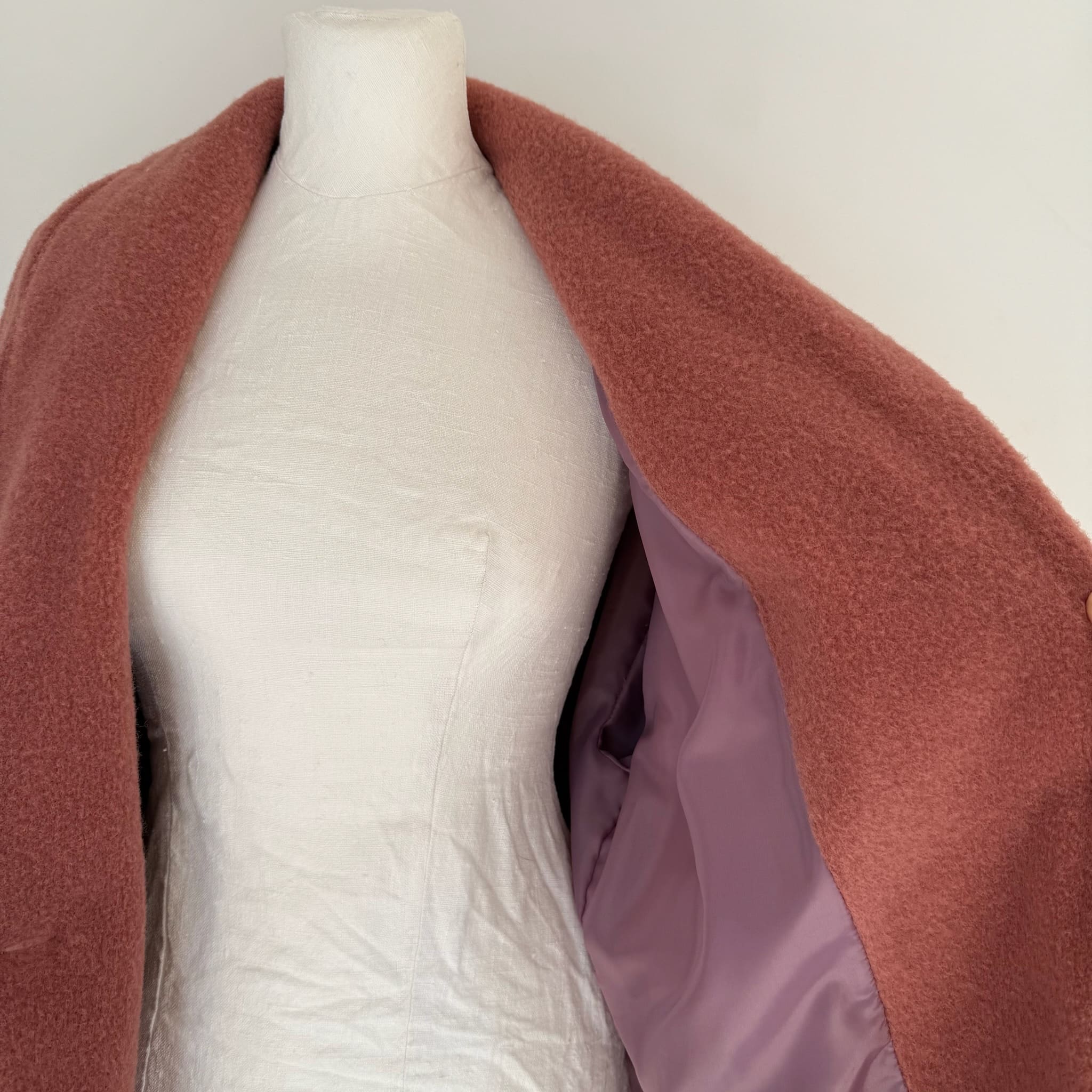 Cappotto Teddy rosa antico