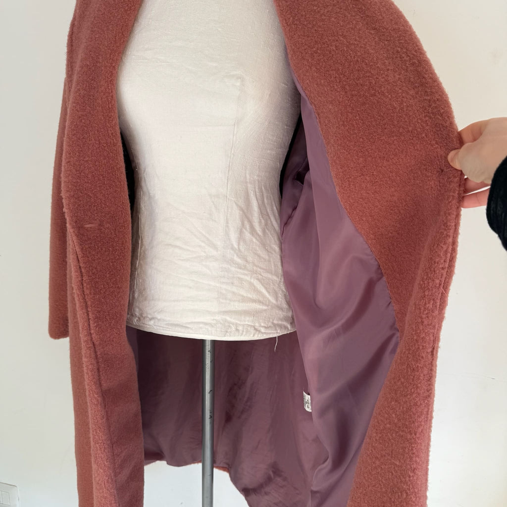 Cappotto Teddy rosa antico