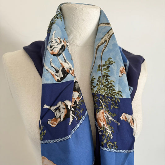 Hermès carrè in seta "Le Poitevin" 1980s